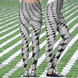 Twisted Mönster of Circles and Diamonds Leggings