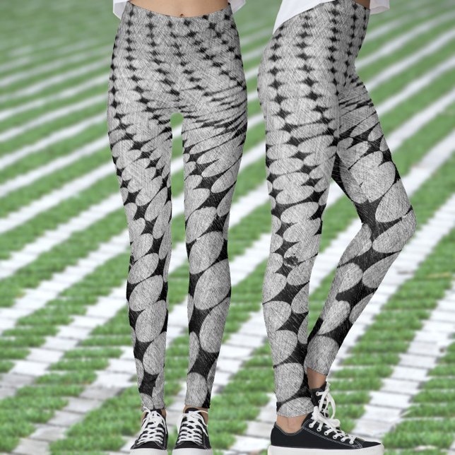 Twisted Mönster of Circles and Diamonds Leggings (Skapare uppladdad)