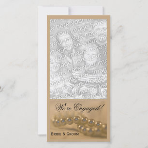 Twisted Pearls Förlovning Announation Photocard Meddelande