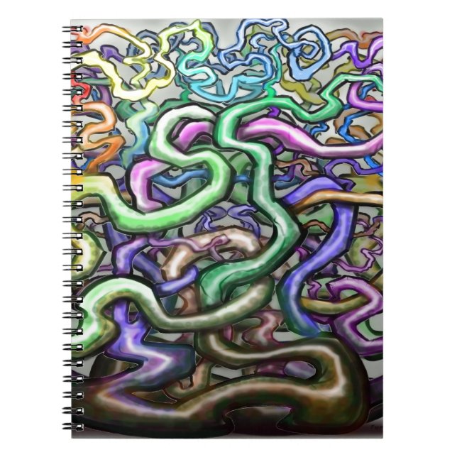 Twisted Rainbow Vines Anteckningsbok (Framsidan)