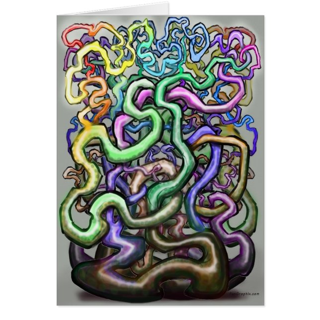 Twisted Rainbow Vines Hälsningskort (Framsidan)