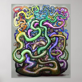 Twisted Rainbow Vines Poster