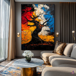 Twisted Resilience – Expressionistiskt Abstrakt Tr Poster