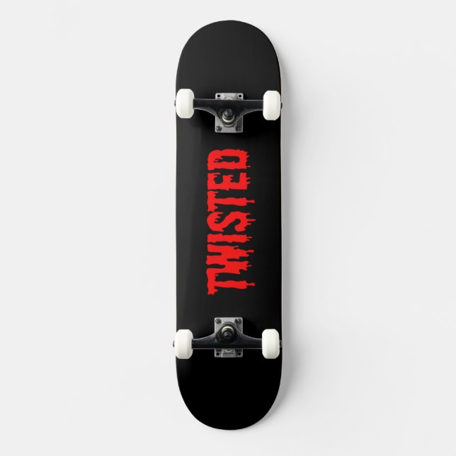 Twisted Skateboard-design Mini Skateboard Bräda 18,5 Cm (Framsida)
