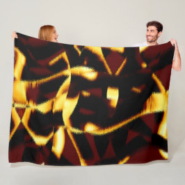 Twisted streaks Burnt gult ser hätsk ut Fleecefilt