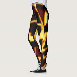 Twisted streaks Burnt gult ser hätsk ut Leggings