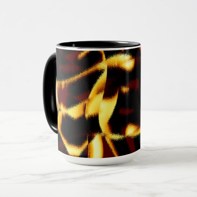 Twisted streaks Burnt gult ser hätsk ut Mugg (Framsida vänster)