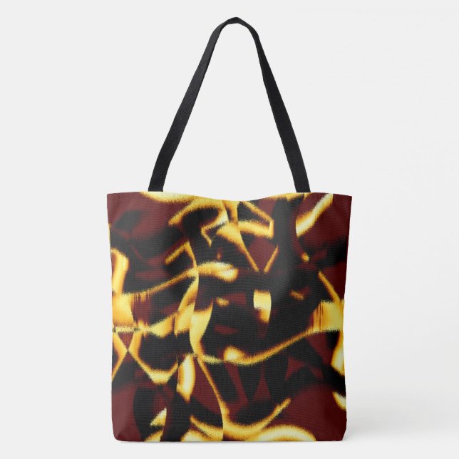 Twisted streaks Burnt gult ser hätsk ut Tygkasse (Baksida)