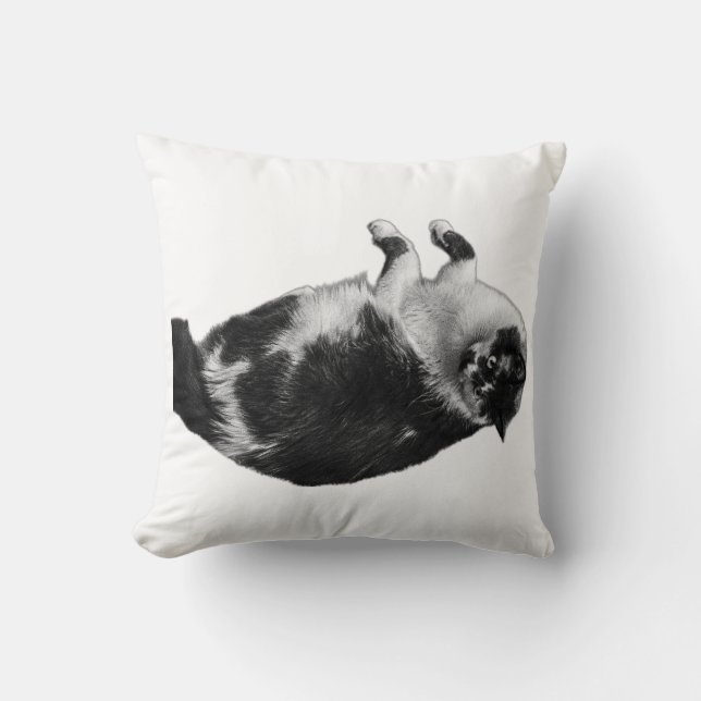 Twisted Whiskers Cat Pillow Kudde (Framsida)