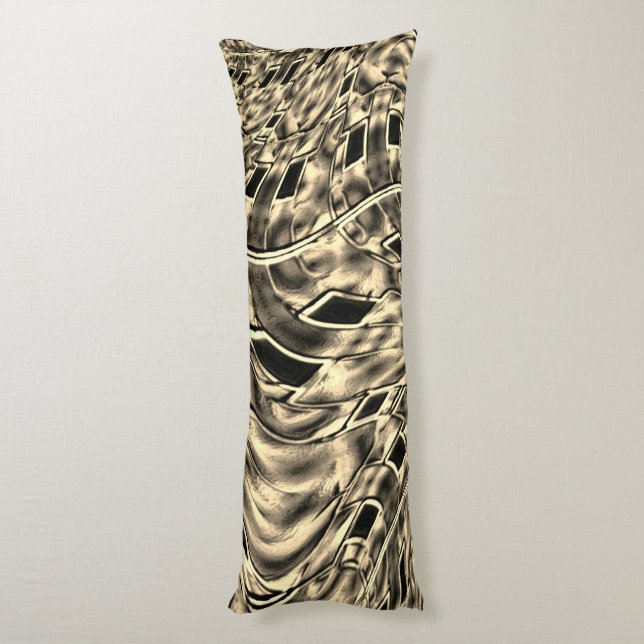 Twisted with a mörk beige tone, spegel kroppskudde (Baksidan (Vertikal))