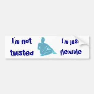 Twisted - Yoga Bumper Sticker Bildekal