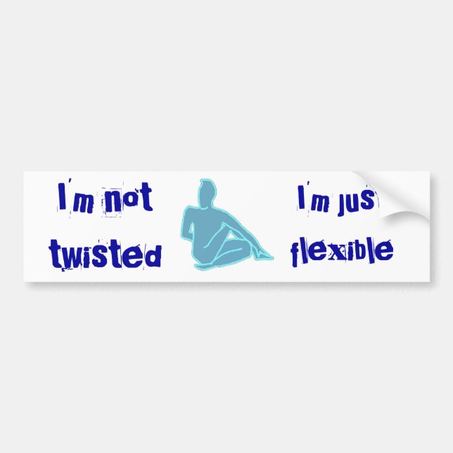 Twisted - Yoga Bumper Sticker Bildekal (Framsidan)