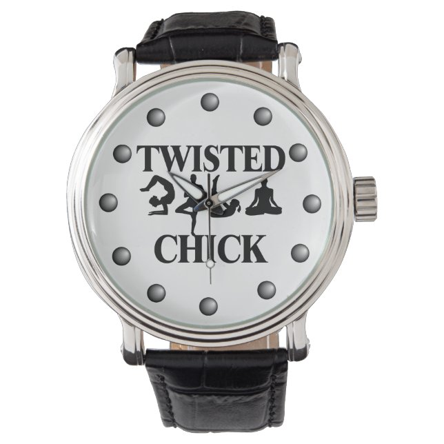 Twisted Yoga-Chick Armbandsur (Framsida)