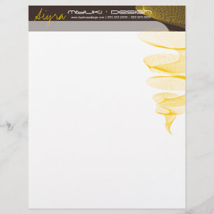 Twister Gult Modern designmall Letterhead Brevhuvud