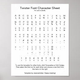 Twister Teckentecken Lakan Poster