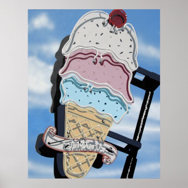 Twisters Ice Cream Förvaras på väg 66 Poster (Framsidan)