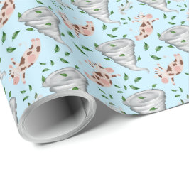 Twisters Tornado Gift Wrapping Paper - Blue Presentpapper