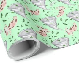 Twisters Tornado Gift Wrapping Paper - Green Presentpapper