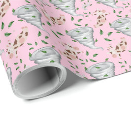 Twisters Tornado Gift Wrapping Paper - Pink Presentpapper
