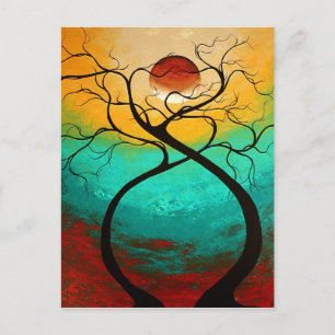 Twisting Kärlek Original Art MADART-vykortsdesign Vykort