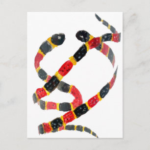 Twisting Snake Art Vykort