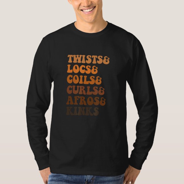 Twists & Locs & Coils & Curls & Afros & Kinks Appa T Shirt (Framsida)