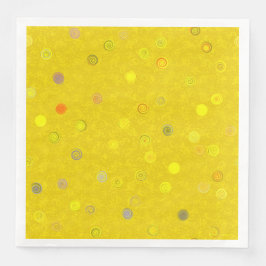 Twisty Polka Dot Spiral Yellow Paper Party Napkins Pappersservett