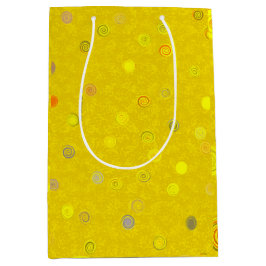 Twisty Polka Dot Spirals Gul Presentpåse