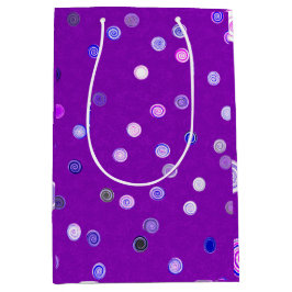 Twisty Polka Dot Spirals Lila Presentpåse