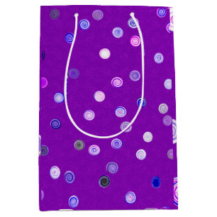Twisty Polka Dot Spirals Lila Presentpåse