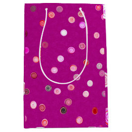 Twisty Polka Dot Spirals Rosa Presentpåse
