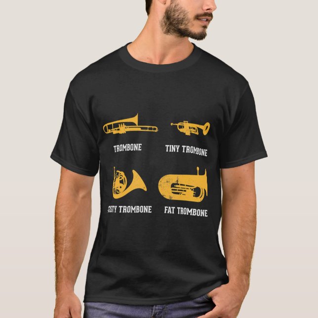 Twisty Tjock Trombone Trombonist Trombone Player T Shirt (Framsida)