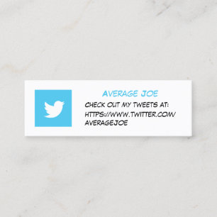 Twitter-Affärskort/uppmaning till åtgärd Mini Visitkort