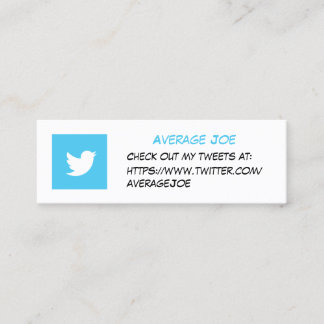 Twitter-Affärskort/uppmaning till åtgärd Mini Visitkort
