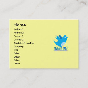 Twitter-Affärskort Visitkort