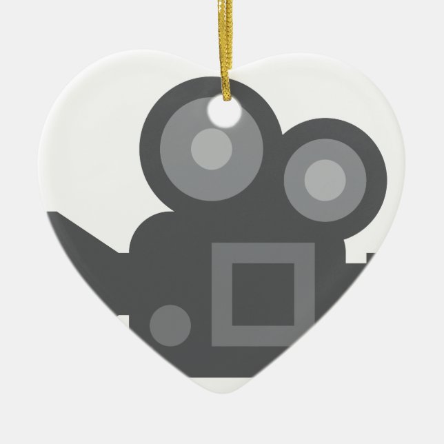 Twitter Emoji - Camera film making Julgransprydnad Keramik (Framsidan)