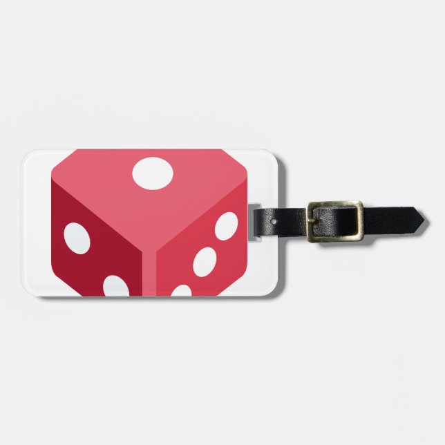 Twitter emoji - Red dice Bagagebricka (Horisontell Framsida)
