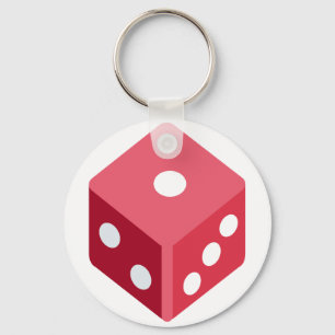 Twitter emoji - Red Dice Nyckelring