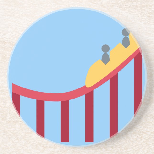 Twitter Emoji - Roller coaster Underlägg Sandsten (Framsidan)