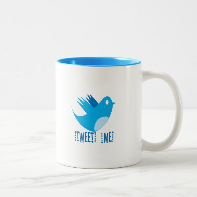 Twitter Följ Mig Kaffe Mugg (Höger)
