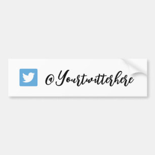 Twitter-handtagsskriptetikett Bildekal