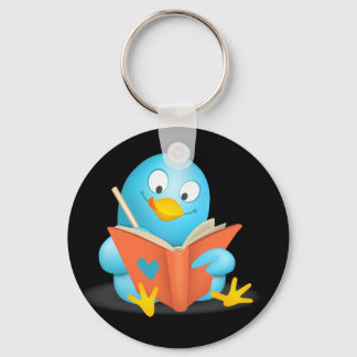 Twitter Mania - Twitter Bird Reading Nyckelring