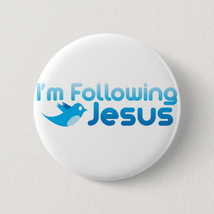 Twitter mig att jag följer Jesus Kristus Knapp