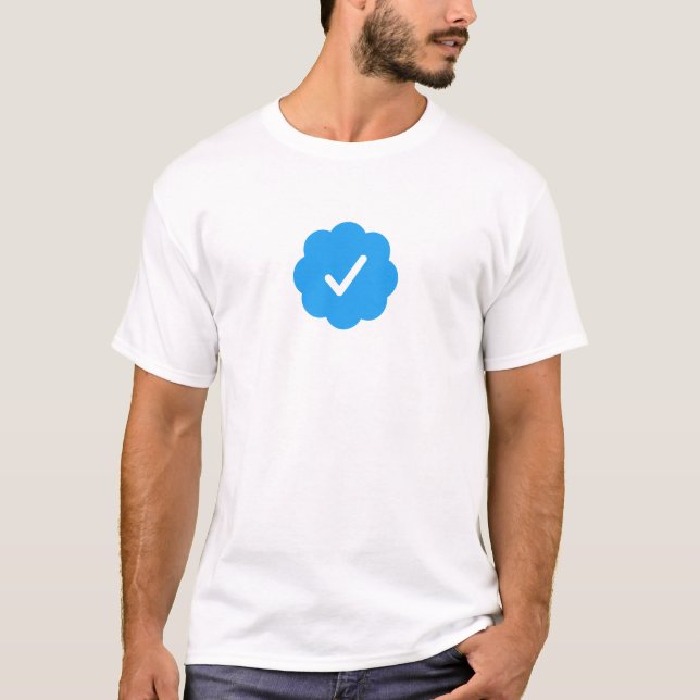 Twitter verifierat emblem t shirt (Framsida)