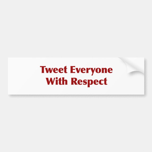 twittera alla med respekt bildekal (Framsidan)