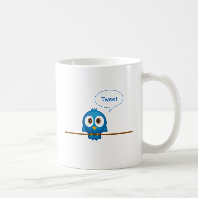 Twitterfågel Kaffemugg (Höger)