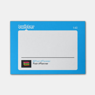 TwitterTweet som Posta-det noterar Post-it Block