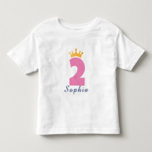 Two and the Crown Anpassat namn - Småbarns T-Shirt