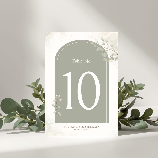 Two Are Better Than One Christian Wedding  Bordsnummer (Sage Green Wedding Table Numbers)