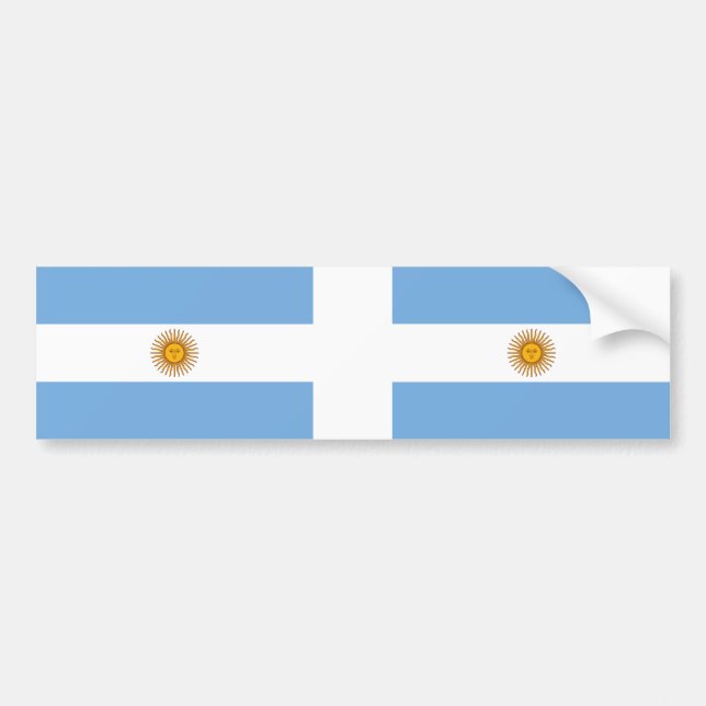TWO Argentinas Flagga Bildekal (Framsidan)